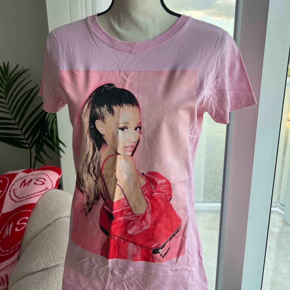 Ariana Grande Fitted Top | Pink Dangerous Women Tour Merch | L